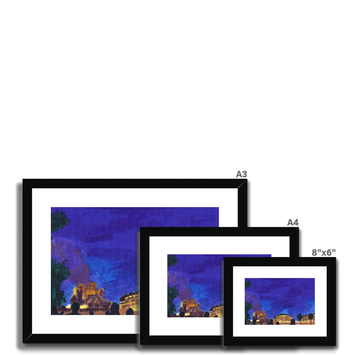 Notre Dame Burning Framed & Mounted Print