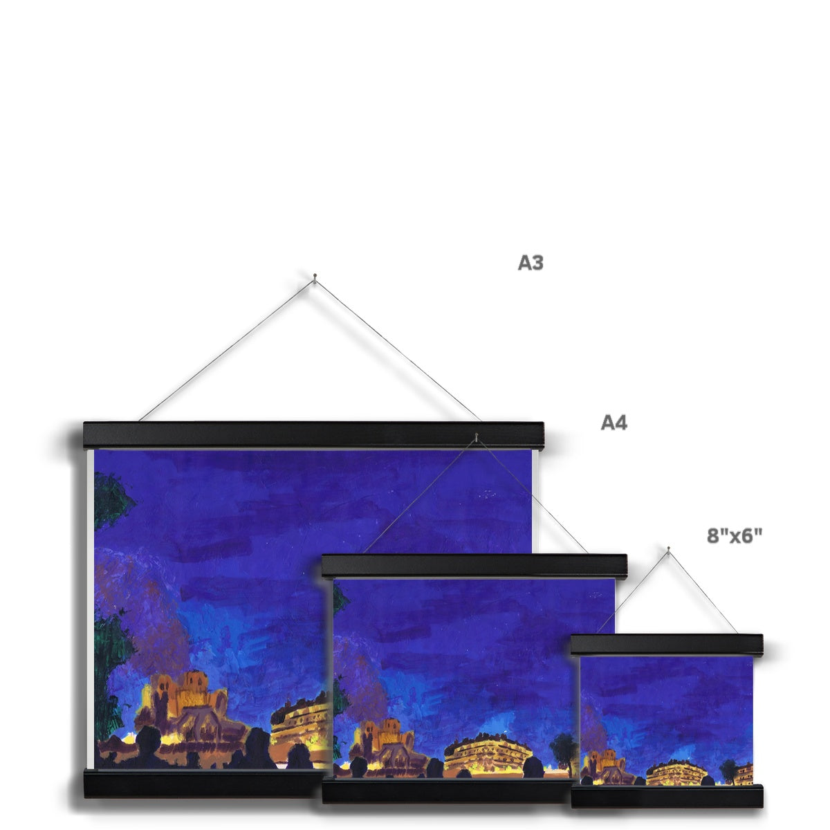 Notre Dame Burning Fine Art Print with Hanger