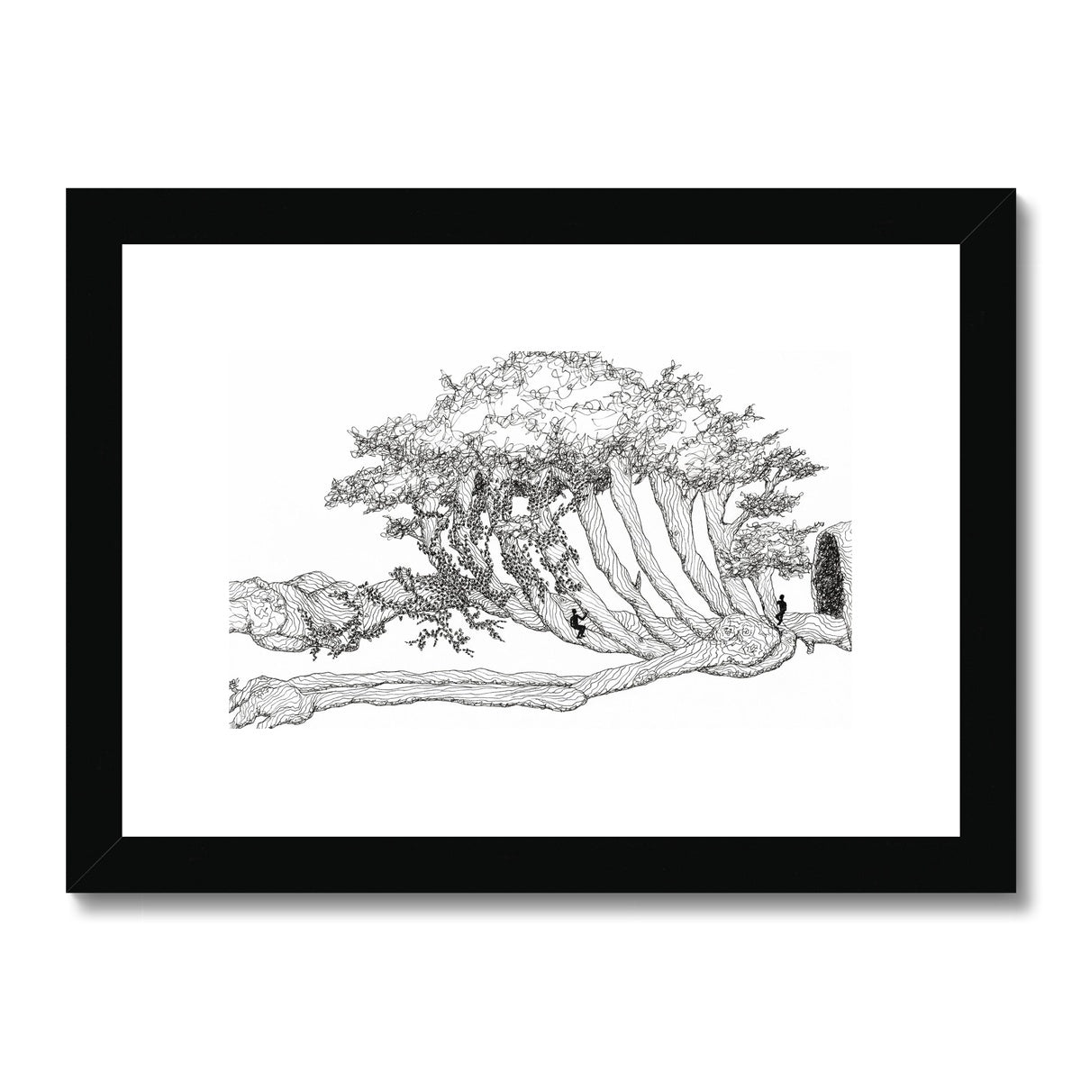 Wooden Skeleton Framed & Mounted Print