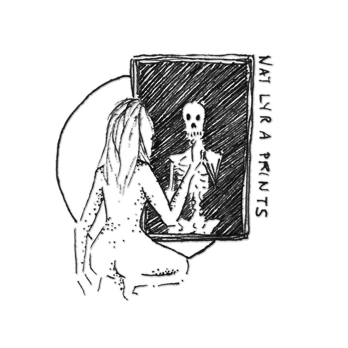 Skeletal Reflection Temporary Tattoo