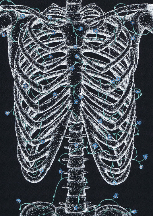 Floral ribcage- Limited edition print