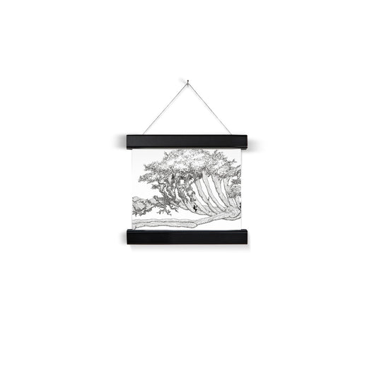 Wooden Skeleton Fine Art Print with Hanger