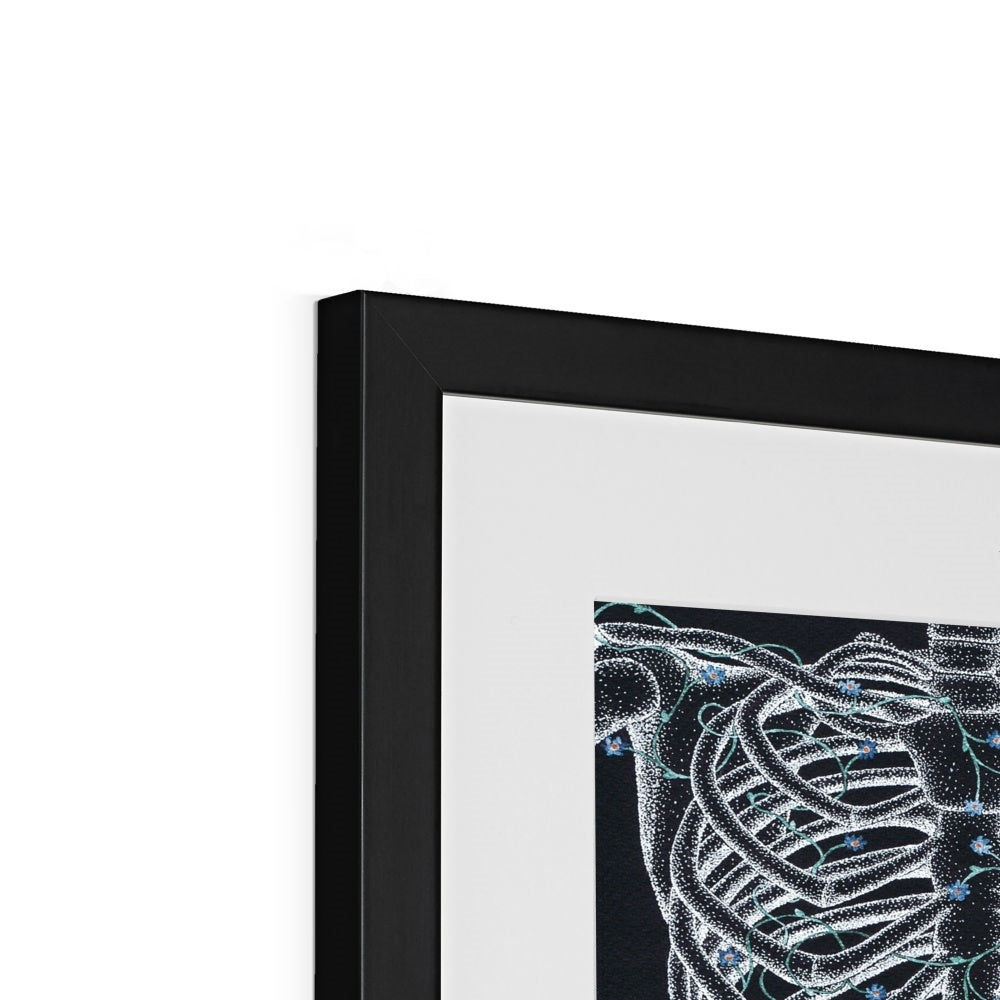 Floral Ribcage Framed & Mounted Print