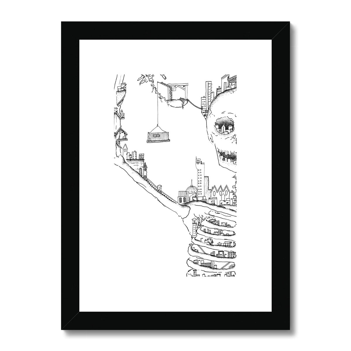 Skelly City Framed & Mounted Print