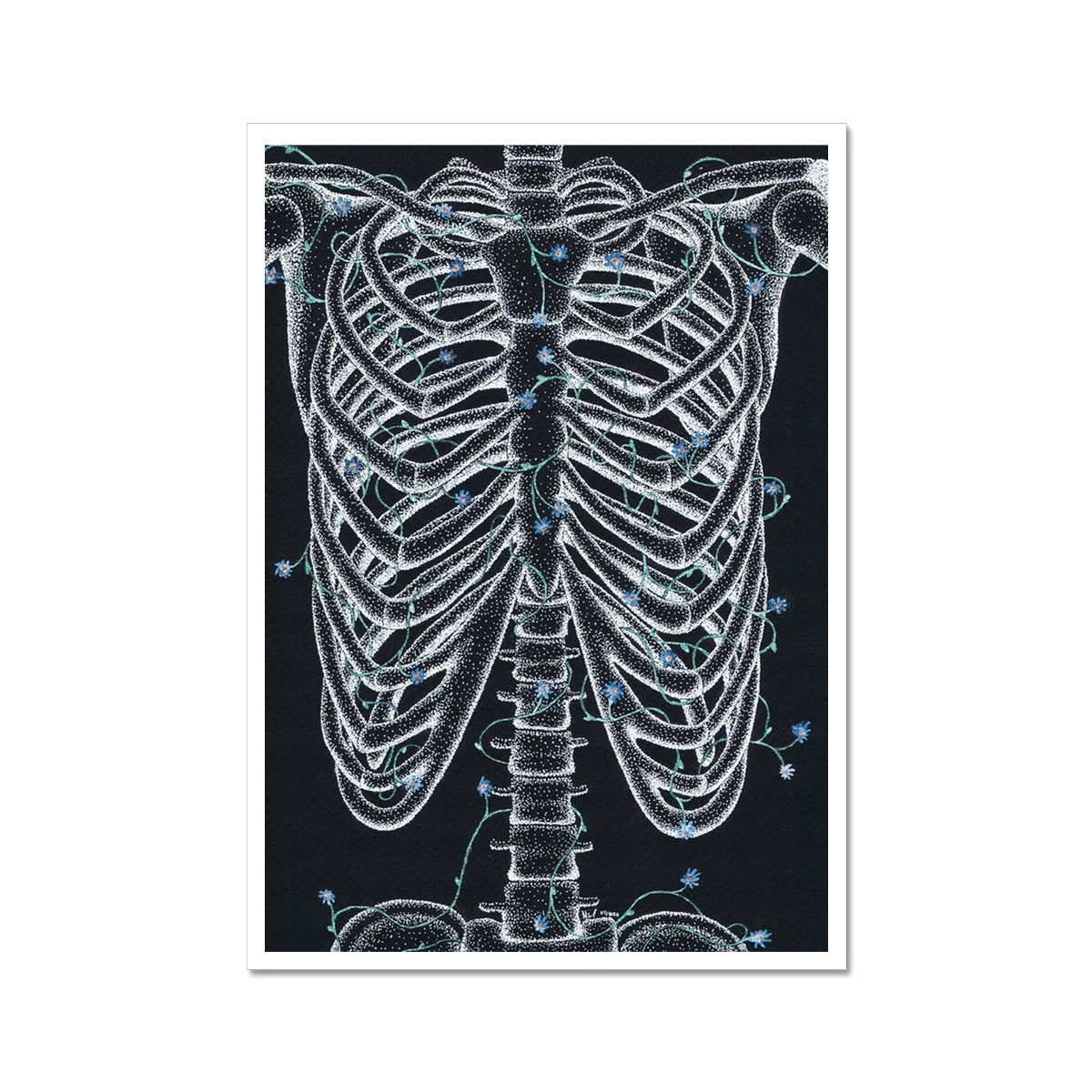 Floral Ribcage Fine Art Print